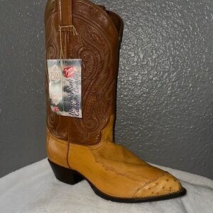 Tony Lama Brown and Tan Cowboy Boots